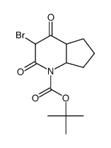 tert-butyl 3-bromo-2,4-dioxooctahydro-1H-cyclopenta[b]pyridine-1-carboxylate Structure
