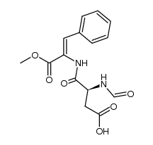 (Z)-N-(N-formyl-α-L-aspartyl)-Δ-phenylalanine methyl ester结构式