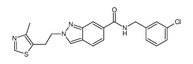 N-(3-Chlorobenzyl)-2-[2-(4-methyl-1,3-thiazol-5-yl)ethyl]-2H-indazole-6-carboxamide Structure