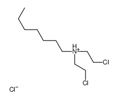bis(2-chloroethyl)-heptylazanium,chloride Structure