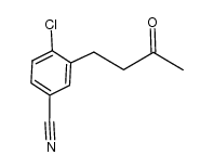 4-chloro-3-(3-oxobutyl)benzonitrile Structure
