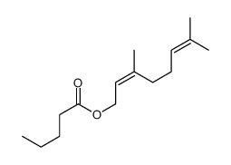 (Z)-3,7-dimethylocta-2,6-dienyl valerate Structure