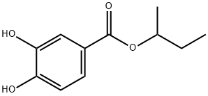 Benzoic acid, 3,4-dihydroxy-, 1-Methylpropyl ester Structure
