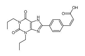(E)-3-[4-(2,6-dioxo-1,3-dipropyl-7H-purin-8-yl)phenyl]prop-2-enoic acid结构式