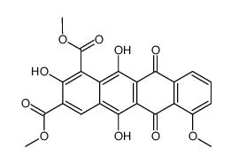 dimethyl 6,11-dihydro-2,5,12-trihydroxy-7-methoxy-6,11-dioxo-1,3-naphthacenedicarboxylate结构式