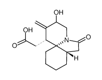 ((7aS,11aS)-3-Hydroxy-2-methylene-6-oxo-decahydro-pyrido[2,1-i]indol-1-yl)-acetic acid Structure
