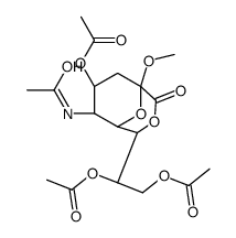 [(2R)-2-[(1S,2S,5R,7S,8R)-8-acetamido-7-acetyloxy-5-methoxy-4-oxo-3,9-dioxabicyclo[3.3.1]nonan-2-yl]-2-acetyloxyethyl] acetate结构式
