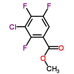 3-氯-2,4,5-三氟苯甲酸甲酯结构式
