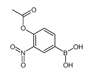 4-乙酰氧基-3-硝基苯硼酸结构式