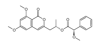 (S)-1-(6,8-dimethoxy-1-oxo-1H-isochromen-3-yl)propan-2-yl (R)-2-methoxy-2-phenylacetate Structure