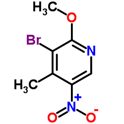 3-Bromo-2-methoxy-4-methyl-5-nitropyridine Structure