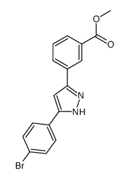 3-[5-(4-bromophenyl)-1H-pyrazol-3-yl]benzoic acid methyl ester结构式