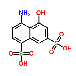 1-氨基-8-萘酚-4,6-二磺酸结构式