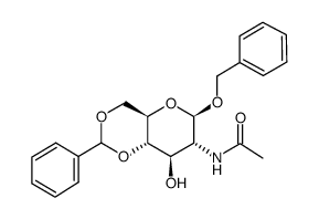 苄基2-乙酰氨基-4,6-O-亚苄基-2-脱氧-β-D-葡糖苷结构式