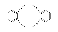 2,3,8,9-dibenzo-1,4,7,10-tetrathiacyclododeka-2,8-diene Structure