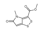 Methyl-4,5-dihydro-4-methyl-5-oxo-1,2-dithiolo[4,3-b]pyrrol-3-carboxylat结构式
