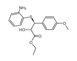 Ethyl 2(S)-hydroxy-3(S)-[(O-aminophenyl)thio]-3-(p-methoxyphenyl)propionate结构式