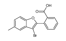 2-(3-bromo-5-methyl-2-benzofuranyl)benzoic acid结构式