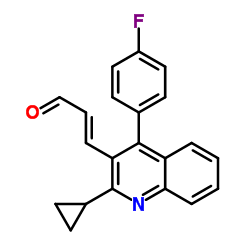 (E)-3-[2-环丙基-4-(4-氟苯基)-3-喹啉-2-丙烯醛结构式