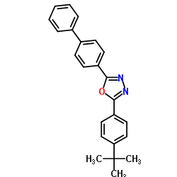 2-(4'-叔丁基苯)-5-(4''-联苯基)-1,3,4-噁二唑结构式