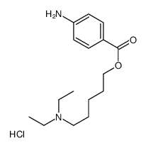 5-(4-aminobenzoyl)oxypentyl-diethylazanium,chloride Structure