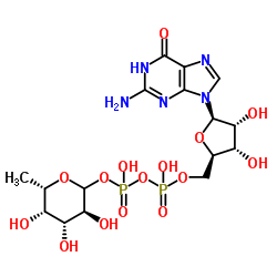 5'-二磷酸鸟嘌呤核苷-岩藻糖二钠盐结构式