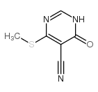 4-(methylthio)-6-oxo-1,6-dihydropyrimidine-5-carbonitrile structure