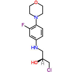 (2S)-1-Chloro-3-{[3-fluoro-4-(4-morpholinyl)phenyl]amino}-2-propanol结构式