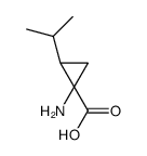 Cyclopropanecarboxylic acid, 1-amino-2-(1-methylethyl)-, (1S,2R)- (9CI) Structure
