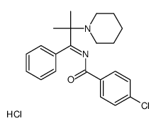 4-chloro-N-(2-methyl-1-phenyl-2-piperidin-1-ium-1-ylpropylidene)benzamide,chloride Structure