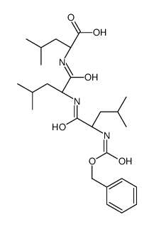 (2S)-4-methyl-2-[[(2S)-4-methyl-2-[[(2S)-4-methyl-2-(phenylmethoxycarbonylamino)pentanoyl]amino]pentanoyl]amino]pentanoic acid Structure