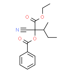 2-Cyano-2-(benzoyloxy)-3-methylvaleric acid ethyl ester Structure