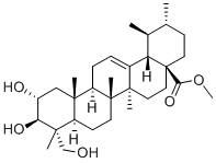 2,3,23-trihydroxy-(2alpha,3beta,4alpha)-urs-12-en-28-oic acid methyl ester结构式