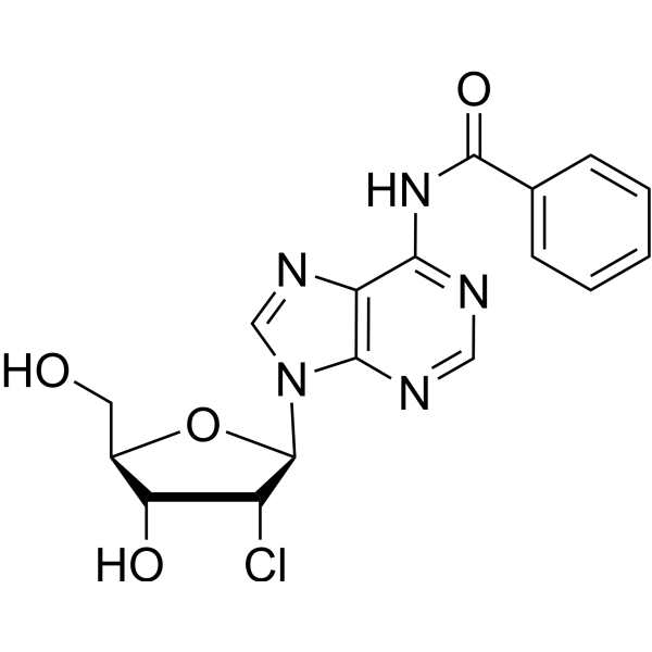 N6-Benzoyl-2’-chloro-2’-deoxyadenosine Structure