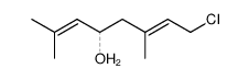 (E)-8-chloro-2,6-dimethylocta-2,6-dien-4-ol结构式