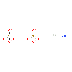 ammonium praseodymium(3+) disulphate structure