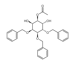 D-1-O-acetyl-3,4,5-tri-O-benzyl-allo-inositol Structure