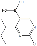 2-Chloro-4-(sec-butyl)pyrimidine-5-boronic acid Structure