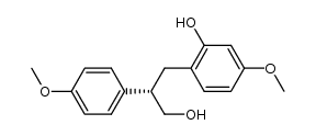 (S)-2-(3-hydroxy-2-(4-methoxyphenyl)propyl)-5-methoxyphenol结构式
