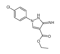 3-氨基-1-(4-氯苯基)-1H-吡唑-4-羧酸乙酯结构式