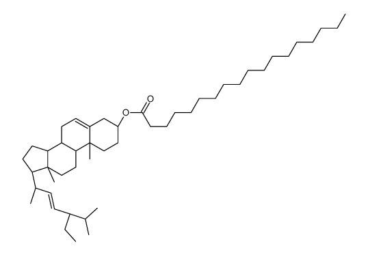 [(3S,8S,9S,10R,13R,14S,17R)-17-[(E,5S)-5-ethyl-6-methylhept-3-en-2-yl]-10,13-dimethyl-2,3,4,7,8,9,11,12,14,15,16,17-dodecahydro-1H-cyclopenta[a]phenanthren-3-yl] octadecanoate Structure