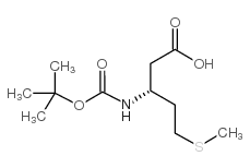 (R)-3-((叔丁氧基羰基)氨基)-5-(甲硫基)戊酸结构式