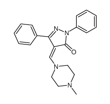 4-[(4-Methyl-1-piperazinyl)methylene]-1,3-diphenyl-2-pyrazolin-5-one structure