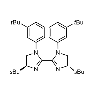 (4S,4'S)-4,4'-二((S)-仲丁基)-1,1'-双(3-(叔丁基)苯基)-4,4',5,5'-四氢-1H,1'H-2,2'-双咪唑结构式
