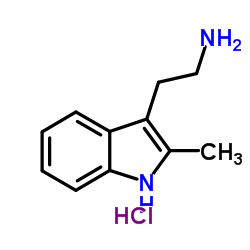 2-(2-甲基-1H-吲哚-3-基)乙胺盐酸盐结构式
