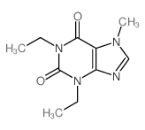 1H-Purine-2,6-dione,1,3-diethyl-3,7-dihydro-7-methyl-结构式