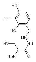 2-Amino-3-hydroxy-2'-(2,3,4-trihydroxybenzyl)propionohydrazide structure