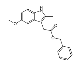 5-甲氧基-2-甲基吲哚-3-乙酸苄酯结构式