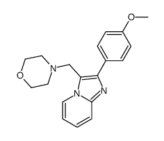 2-(p-Methoxyphenyl)-3-(morpholinomethyl)imidazo[1,2-a]pyridine结构式