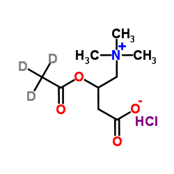 Acetyl-L-carnitine-d3 (chloride) structure